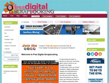 Tablet Screenshot of freedigitalscrapbooking.com